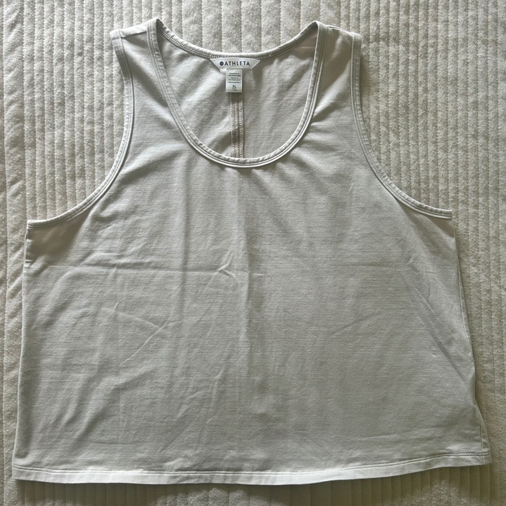 Athleta Tan Cotton Cropped Tank XL